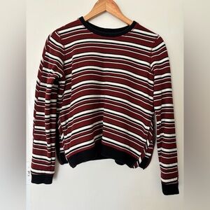 Billy Reid striped sweater with side zippers